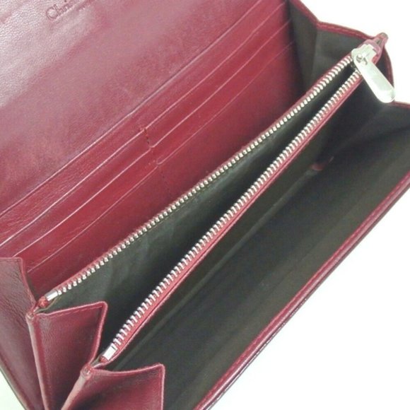 Christian Dior trot Patent leather Bordeaux Wallet - Picture 4 of 7